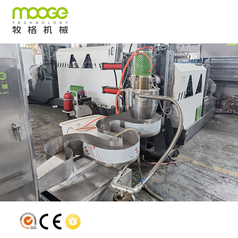 Plastik HDPE PE PP Flakes Die Face Granulating Pelletizing Line