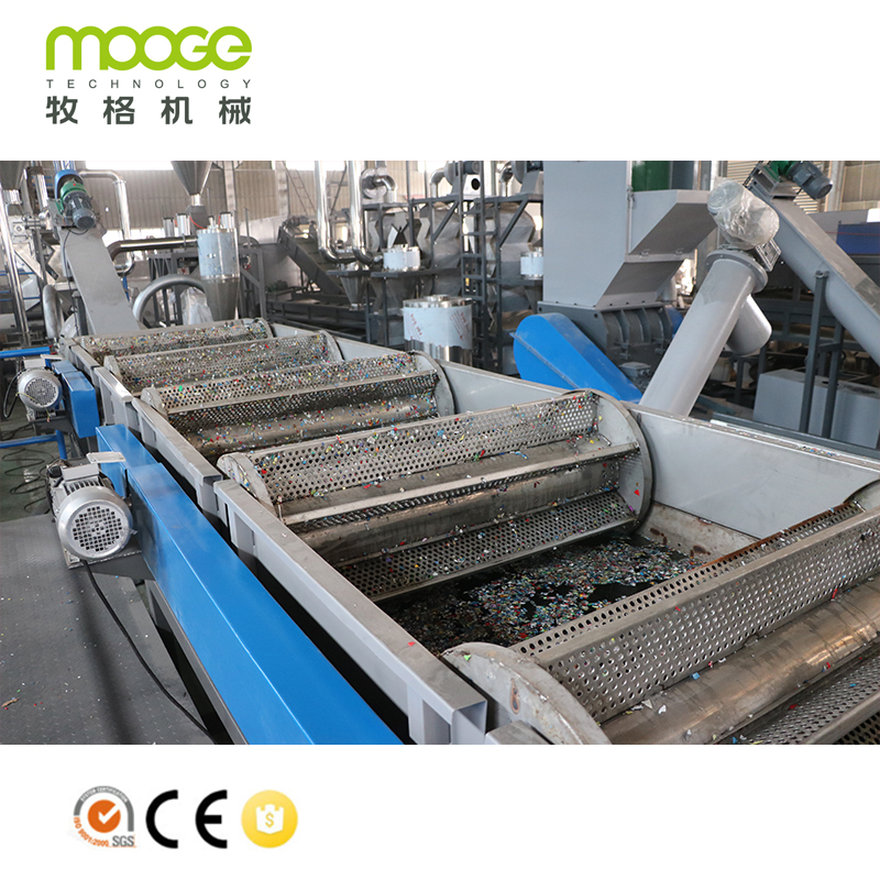 PE PP ABS Mobil Bumper Limbah Plastik Shredding Crushing Washing Drying Recycling Line Machine