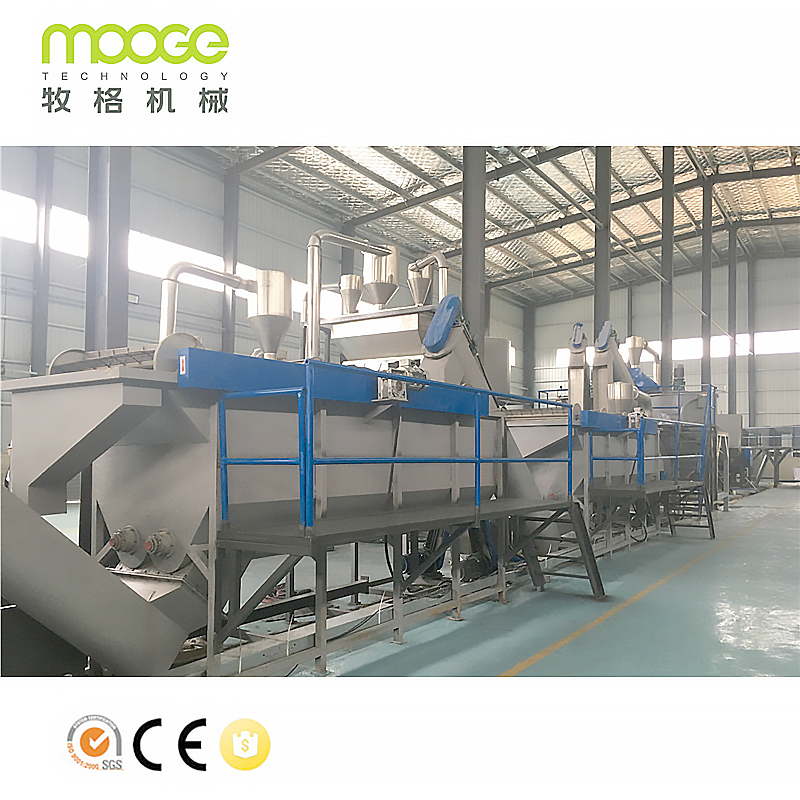 Industri PET Crushing Drying Recycling Line Mesin Cuci Botol Plastik