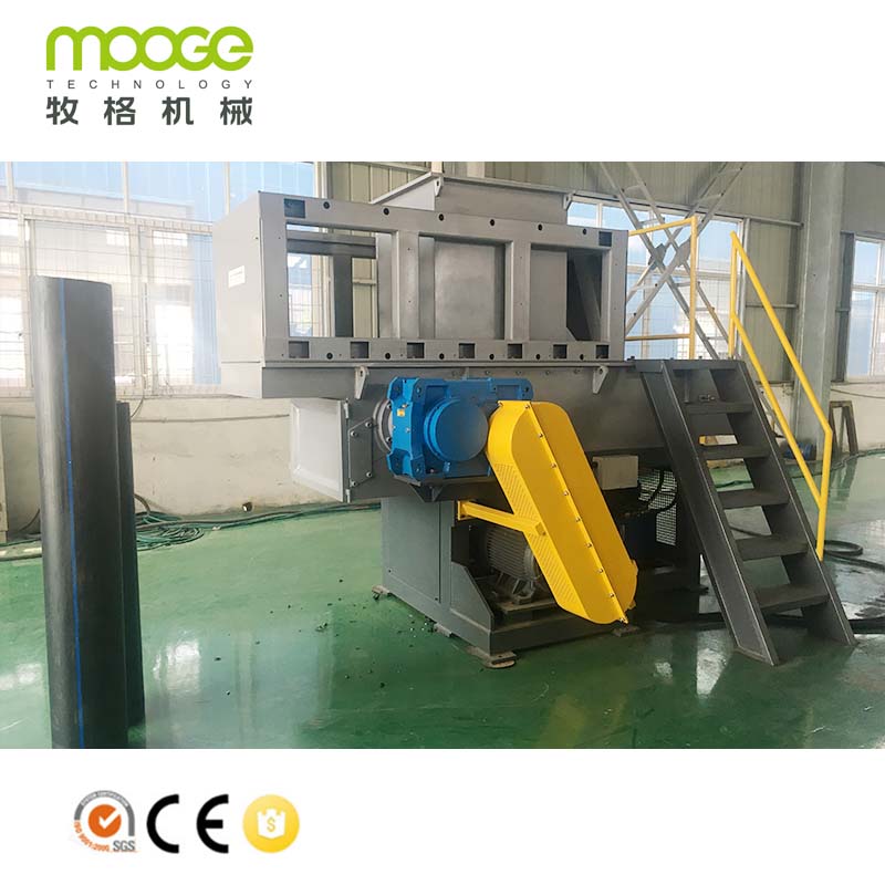 Industri Plastik PVC PP PE HDPE Pipe Single Shaft Shredder Machine