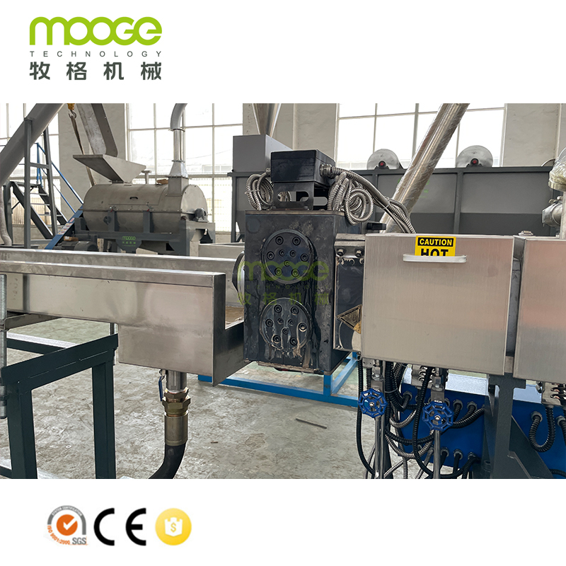 TDY65 300kg / jam 500RPM Cylinder Type Screen Changer PET Botol Flake Pelletizing Line