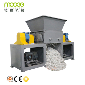 300-2000kg / jam Limbah Plastik Film Tas Anyaman Twin Roll Rotor Single Shaft Shredder Machine